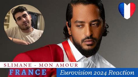 Slimane Mon Amour Reaction Eurovision France Kwsthsgrr Youtube