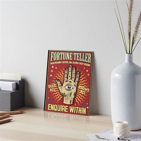 Fortune Teller Vintage Psychic Readings Advertising Print Art Board