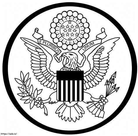 Free Printable Great Seal Of The Us Coloring Page