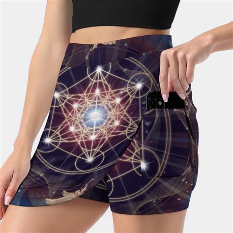 Metatron S Cube Merkabah Peace And Balance Skirts Woman Fashion