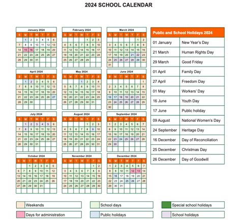 Here are the public school days and holidays for 2024