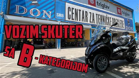 Prvi Put Vozim Motor Na Tri Tocka Piaggio Mp Ie Youtube