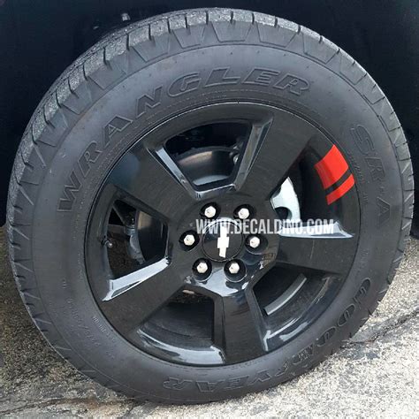 Wheel Hash Mark Redline Decals V2 For Chevy Silverado Silverado