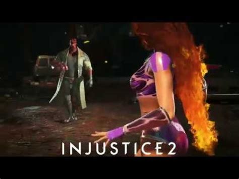 New Hellboy Vs Starfire Intro Dialogue Injustice Youtube