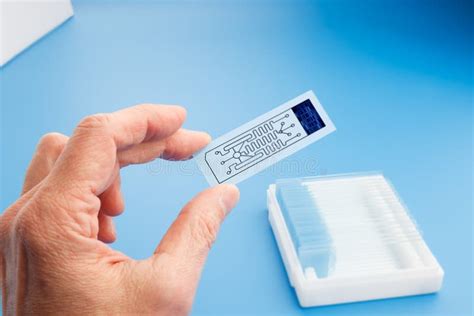 Biochip for Identifying Proteins, Lab on Chip Stock Image - Image of ... 