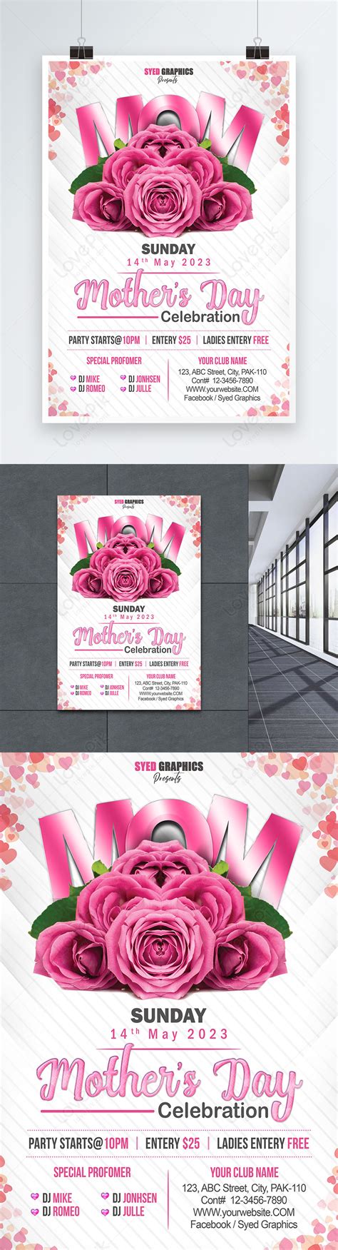 Premium Mothers Day Party Flyer Psd Template 2023 Template Image