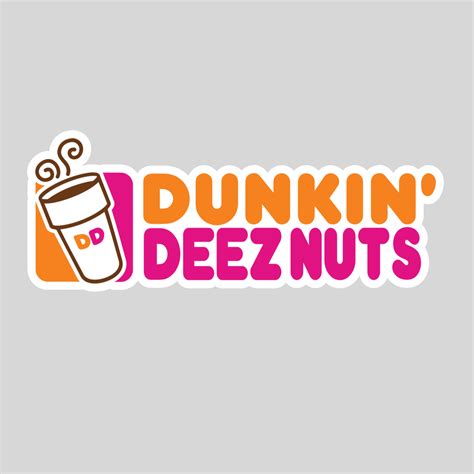 Dunkin Deez Nuts Vinyl Decal Sticker Auto Car Truck Window Jdm Funny