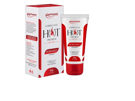 Hot Premium Lubrificante Térmico Beijável 60g Morango Naju Sex Distribuidora
