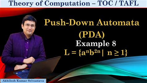 PDA Push Down Automata Example 8 A N B 2n YouTube