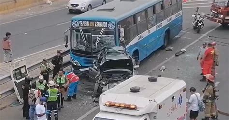 Triple choque en Vía Evitamiento accidente con bus dejó un fallecido y