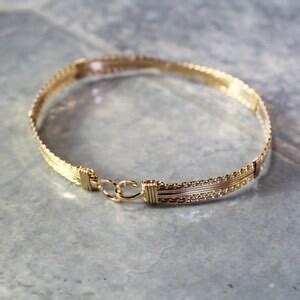 Gold Wire Bracelet Sassy 14kt Gold Filled Wirewrapped Bangle X Design