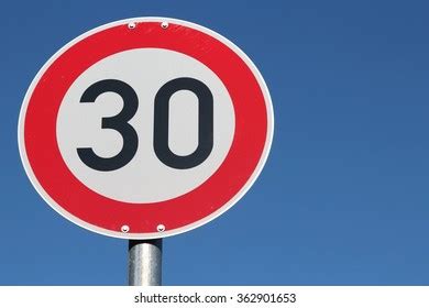 German Speed Limit Sign 30 Kmh Stock Photo 362901653 Shutterstock