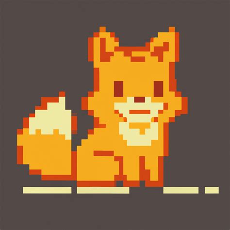 Cute Fox Pixel Art Openart