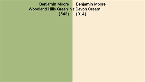 Benjamin Moore Woodland Hills Green Vs Devon Cream Side By Side Comparison