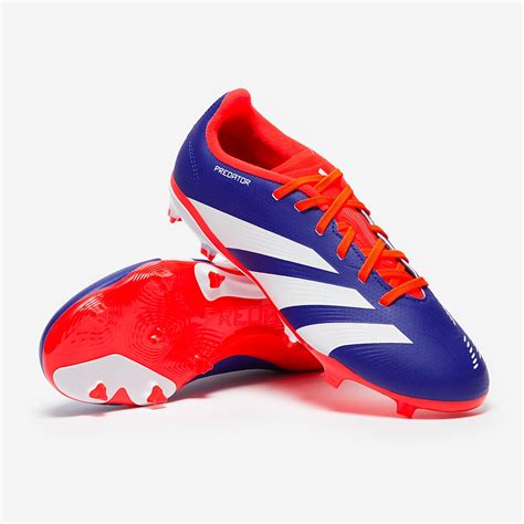 Adidas Predator League FG Pour Enfant Bleu Lucide Blanc Ftwr Rouge