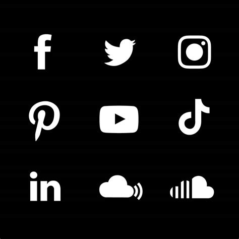 Vector White Social Media Icons - Socialmediaicons