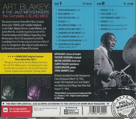 Art Blakey The Jazz Messengers The Complete Blind Mice Cd At Juno