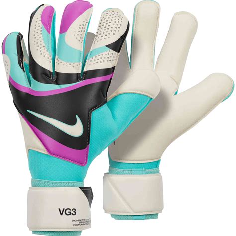 Nike Vapor Grip3 Goalkeeper Gloves Black Hyper Turq Rush Soccer