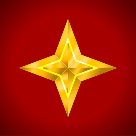 Premium Vector Star Realistic Metallic Golden Isolated