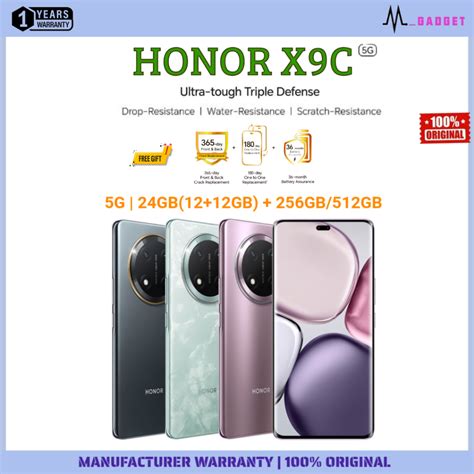 HONOR X9C 5G 12 12 RAM 256 512GB ROM Ultra Tough Triple Defense