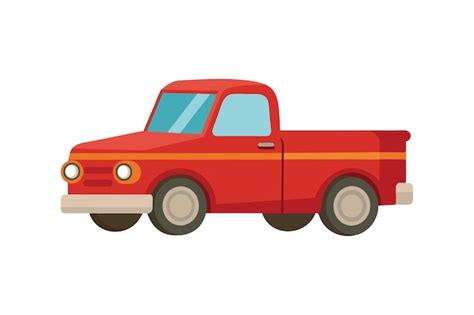 Ilustración de arte vectorial de camionetas de dibujos animados