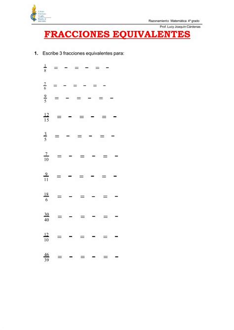 Pdf Fracciones Equivalentes Raz Matem Tico Dokumen Tips