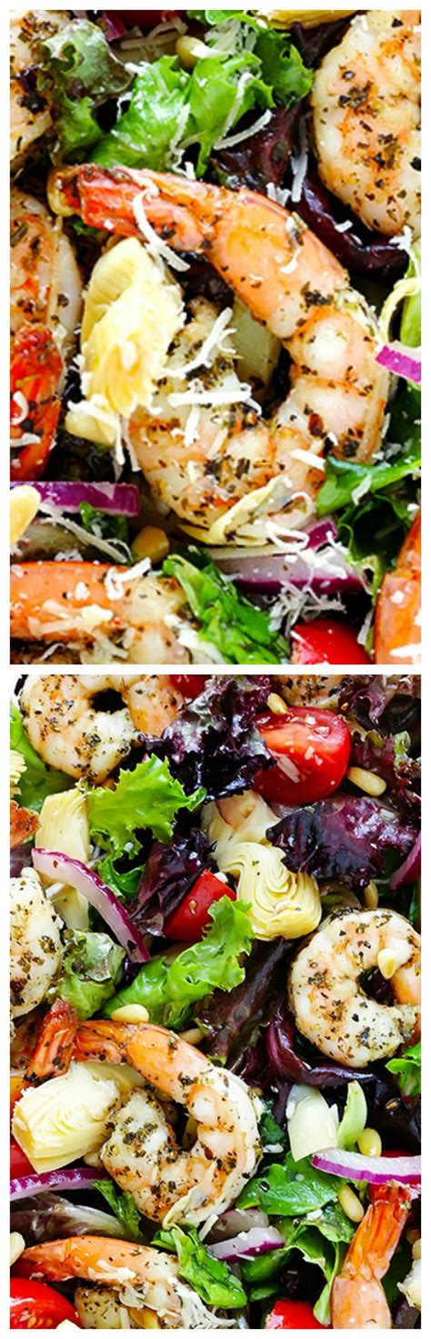 Shrimp And Artichoke Green Salad With Lemon Vinaigrette Gimme Some Oven Recipe Main Dish