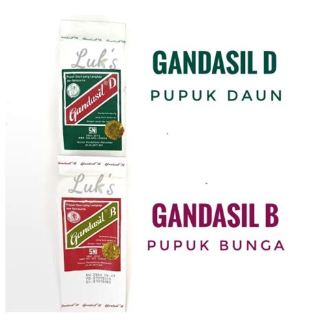 Jual Pupuk Gandasil B 100 Gr Gandasil D 100 Gr Pupuk Tanaman Hias