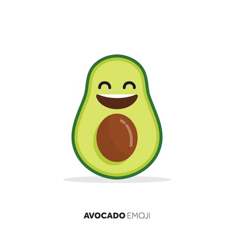 Premium Photo Avocado Fruit Cute Emoji Character Icon