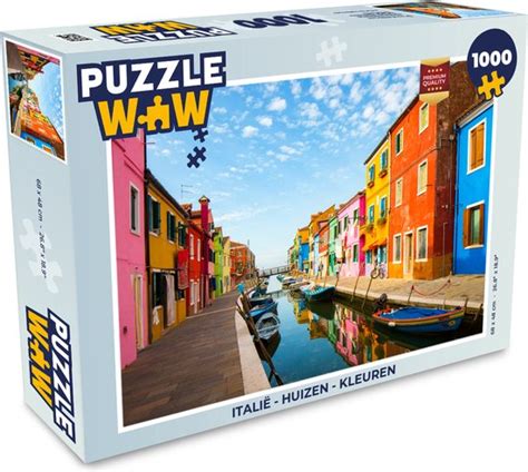 Puzzel Italië Huizen Kleuren Legpuzzel Puzzel 1000 stukjes