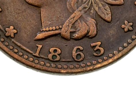 Civil War Token Indian Crossed Cannons F Au Condition