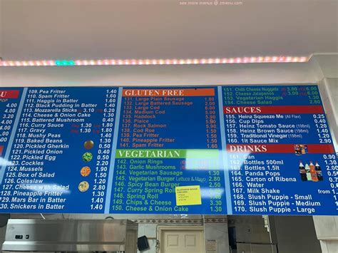 Menu at Kingfisher fast food, Southampton, 111 Rownhams Rd