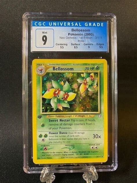 Pok Mon Tcg Bellossom Neo Genesis St Edition Holo Rare Cgc