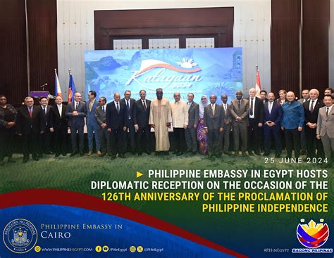 Philippine Embassy In Egypt Hosts Diplomatic Reception On The Occasion Of The 126th Anniversary