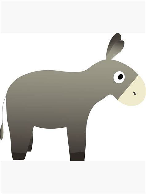 Lámina Fotográfica Ilustración Linda De Burro Dibujos Animados De