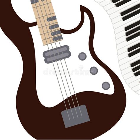 Guitarra El trica Do Teste Padr o Do Instrumento Musical Ilustração do