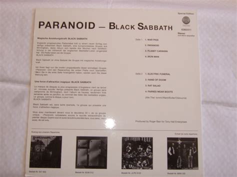 Popsike BLACK SABBATH PARANOID SWISS CLUB LIMITED SPECIAL