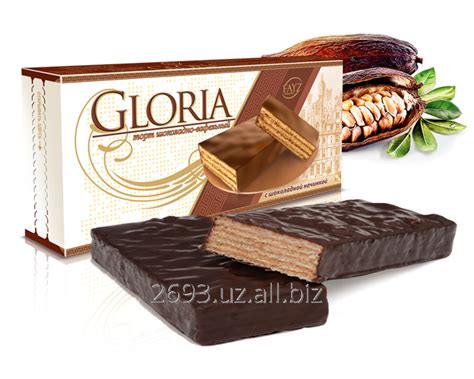 Wafer Cake With Chocolate Glaze 250g Gloria Fayz Dekor Biznes Sp Ooo Allbiz