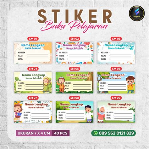 Jual Isi Pcs Sticker Buku Pelajaran Anak Stiker Mapel Sekolah