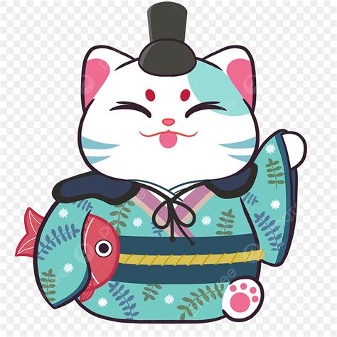 Japanese Lucky Cat Clipart Transparent PNG Hd Carp Japanese Kimono