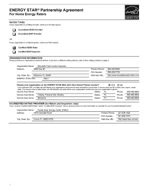 Fillable Online Energystar If Your Organization Is A Rating Provider