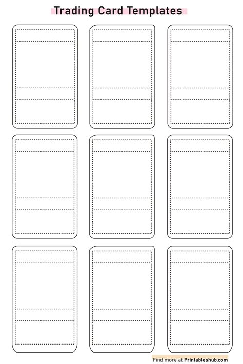 Free Printable Blank Trading Card Templates Pdf Included Printables Hub