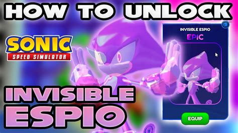 How To Unlock Invisible Espio In Sonic Speed Simulator Rb Battles