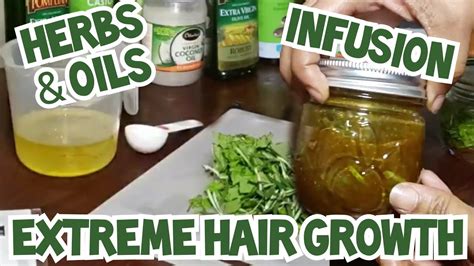 Diy Intense Hair Growth Oil Herb And Oils Infused Youtube