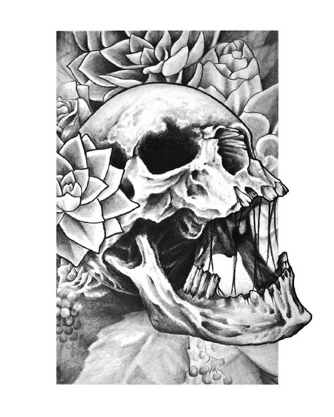 Skull Pencil Drawing | Etsy