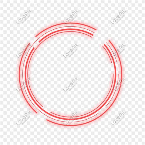 Red Round Broken Line Technology Border Png Picture And Clipart Image