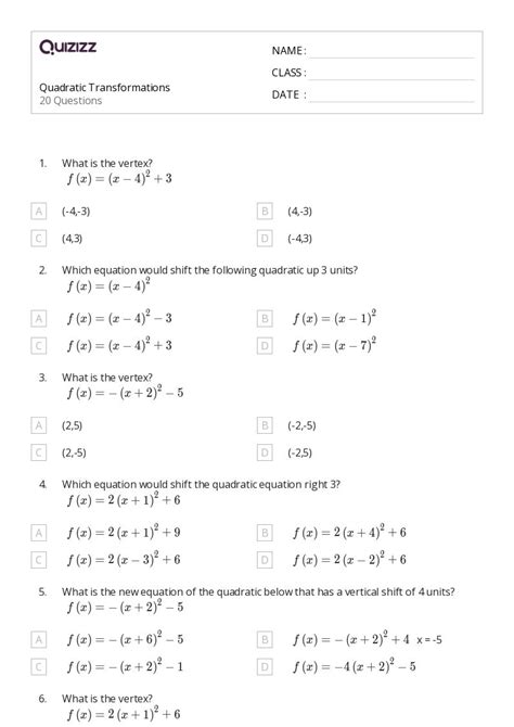 50 Transformations Worksheets For 8th Grade On Quizizz Free And Printable