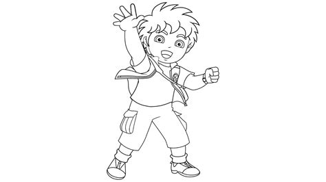 Dibujo De Go Diego Go Para Colorear Y Pintar 14712