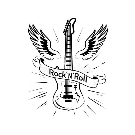 Rock N Roll Guitar Sketch