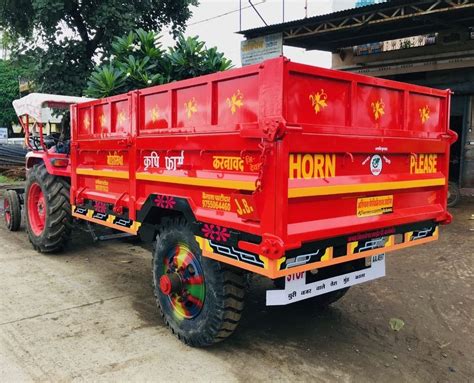 Mild Steel Dumper Hydraulic Tractor Trolley For Agriculture At Rs